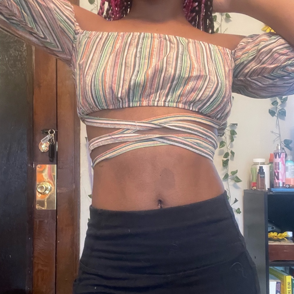 Striped crop top
